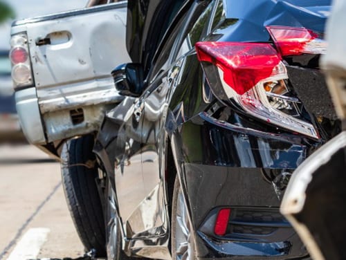 The aftermath of a multi-vehicle collision